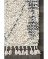 nuLoom Ellis Selah Diamond Beige 6'7" x 9' Area Rug