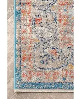 nuLoom Delicate Chanda Persian Vintage-Inspired Blue 5'3" x 7'3" Area Rug