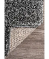 nuLoom Easy Shag Contemporary Marleen Solid 6'7" x 9' Area Rug