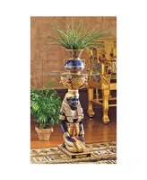 Design Toscano the Egyptian Goddess Eset Glass-Topped Table