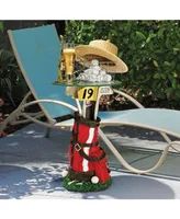 Design Toscano on Par Golf Bag Sculptural Glass-Topped Table