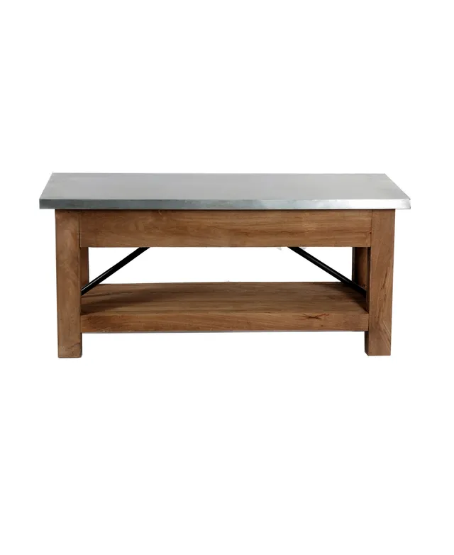 Alaterre Furniture Durango Industrial Wood Coat Hook Shelf and Bench Set
