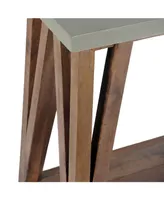 Alaterre Furniture Brookside Cement-Top Wood Console and Media Table