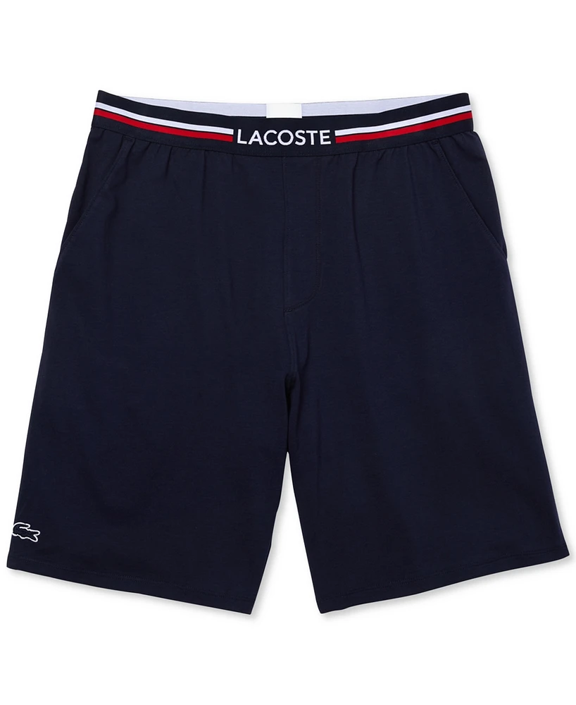 Lacoste Men's Stretch Tonal Waistband Pajama Shorts