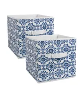 Design Imports Non-woven Polyester Cube Scroll Square Set of 2