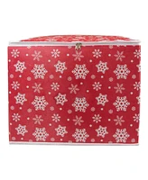Design Imports Snowflake Print Ornament Storage Large