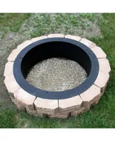 Sunnydaze Decor Steel Above-/In-Ground Fire Pit Ring Insert - 33-Inch Outer Diameter (27-Inch Inner Diameter)