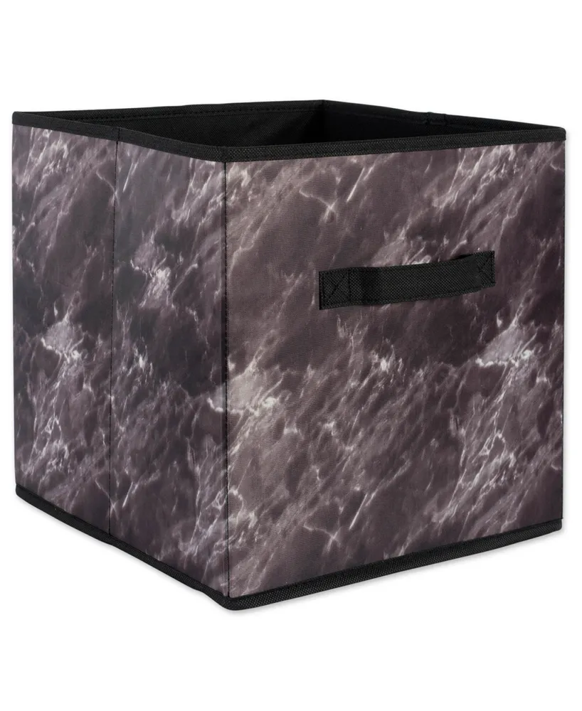 Design Imports Polyester Laundry Cube Marble Square Set of 4