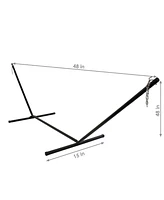 Steel Hammock Stand - 400-Pound Capacity 15-Foot Bronze Powder-Coated Finish