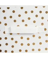 Design Imports Non-woven Polyester Cube Small Dots Square Set of 4
