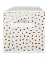Design Imports Non-woven Polyester Cube Small Dots Set of 2
