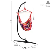 Double Cushion Hanging Rope Hammock Chair