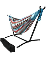 Double Brazilian Hammock with Stand and Carrying Case