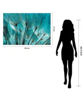 Empire Art Direct Dandelion Frameless Free Floating Tempered Art Glass Wall Art by Ead Art Coop, 32" x 48" x 0.2"