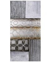 Empire Art Direct Stacked 1 Textured Metallic Hand Painted Wall Art by Martin Edwards, 30" x 60" x 2"