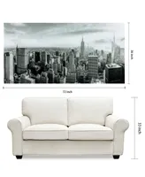 Empire Art Direct My New York Frameless Free Floating Tempered Art Glass Wall Art by Ead Art Coop, 36" x 72" x 0.2"