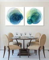 Empire Art Direct Evolving Planets I I Frameless Free Floating Tempered Art Glass Abstract Wall Art, 38" x 38" x 0.2"