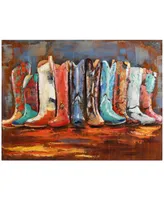 Empire Art Cowboy's Boots Mixed Media Iron Hand Painted Dimensional Wall Art, 30" x 40" x 2.4"