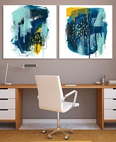 Empire Art Direct Intuitive Motion I Ii Frameless Free Floating Tempered Art Glass Abstract Wall Art, 38" x 38" x 0.2"