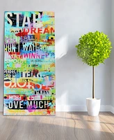 Empire Art Direct Dream Big Frameless Free Floating Tempered Art Glass Abstract Wall Art by Ead Art Coop, 72" x 36" x 0.2"