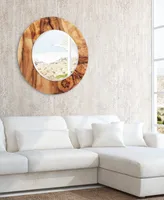 Empire Art Direct Forest Round Beveled Wall Mirror on Free Floating Reverse Printed Tempered Art Glass, 36" x 36" x 0.4"