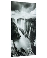 Empire Art Direct The Falls Frameless Free Floating Tempered Art Glass Wall Art by Ead Art Coop, 72" x 36" x 0.2"