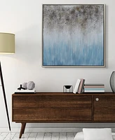 Empire Art Direct Blue Shadow Textured Metallic Hand Painted Wall Art by Martin Edwards, 36" x 36" x 1.5"