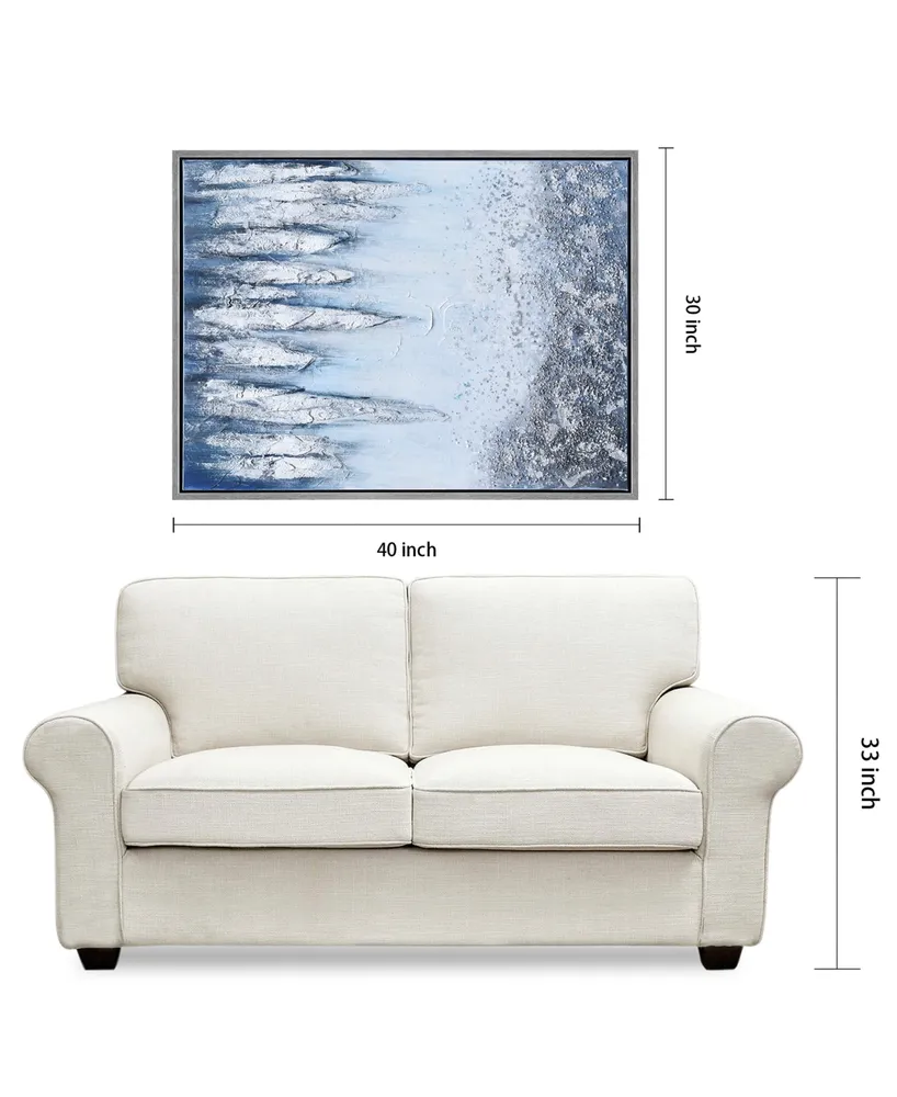 Empire Art Direct Icicles Textured Metallic Hand Painted Wall Art by Martin Edwards, 40" x 30" x 1.5"