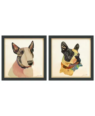 Empire Art Direct Terriers Close Up Dimensional Collage Framed Graphic Art Under Glass Wall Art, 17" x 17" x 1.4"