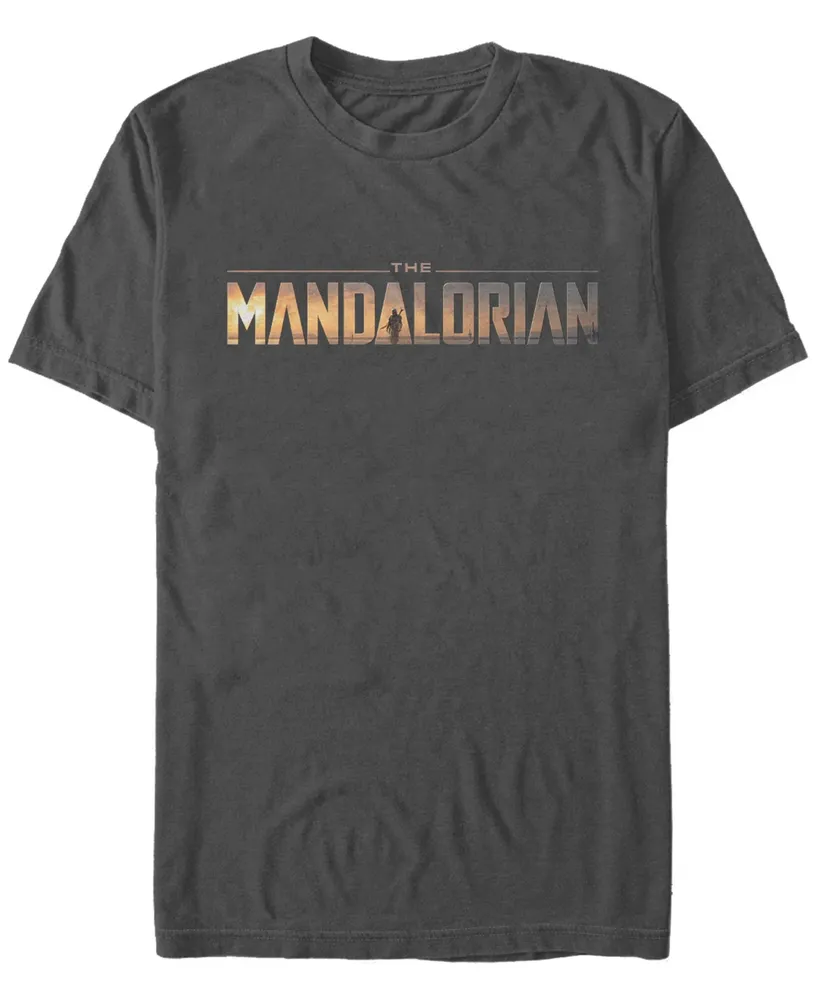 Fifth Sun Star Wars The Mandalorian Title Fill Logo Short Sleeve Men's T-shirt