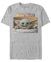 Fifth Sun Men's Star Wars The Mandalorian Child Big Eyes Portrait Logo Short Sleeve T-shirt