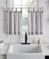 Tucker Ticking Stripe 30" x 36" Tier Curtain Set