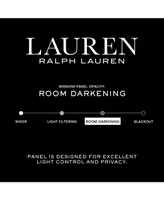 Lauren Ralph Lauren Palisades Room Darkening Back Tab Rod Pocket Curtain Panel, 50" x 63"