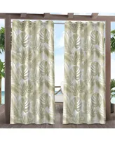 Exclusive Home Curtains Jamaica Palm Indoor - Outdoor Light Filtering Grommet Top Curtain Panel Pair, 54" x 96", Set of 2