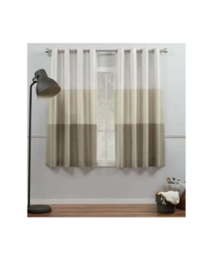 Exclusive Home Curtains Chateau Striped Grommet Top Curtain Panel Pair