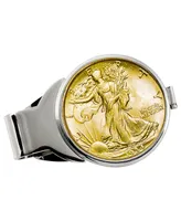 Men's American Coin Treasures Gold-Layered Silver Walking Liberty Half Dollar Coin Money Clip