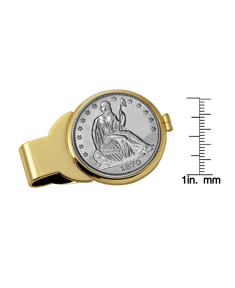 Men's American Coin Treasures Silver Seated Liberty Half Dollar Coin Money Clip