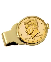 Men's American Coin Treasures Gold-Layered Jfk Half Dollar Coin Money Clip