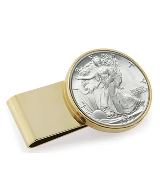 Men's American Coin Treasures Silver Walking Liberty Half Dollar Stainless Steel Coin Money Clip