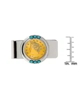 Men's American Coin Treasures Gold-Layered Liberty Nickel Turquoise Coin Money Clip