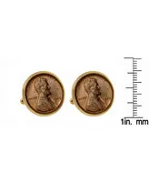 American Coin Treasures 1909 First-Year-Of-Issue Lincoln Penny Bezel Coin Cuff Links