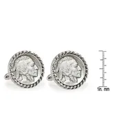 American Coin Treasures 1913 First-Year-Of-Issue Buffalo Nickel Rope Bezel Coin Cuff Links