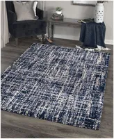 Orian Cotton Tail Cross Thatch Navy 9' x 13' Area Rug