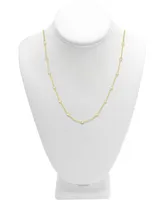 And Now This Cubic Zirconia Station 24" Statement Necklace in Silver or Gold Plate