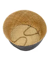 Honey Can Do Set of 2 Folding Seagrass Belly Baskets