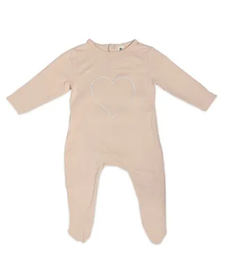 Earth Baby Outfitters Baby Girls Rayon Long Sleeved Footed Coverall