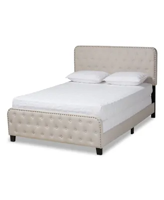 Furniture Annalisa Modern Button Tufted Full Size Panel Bed