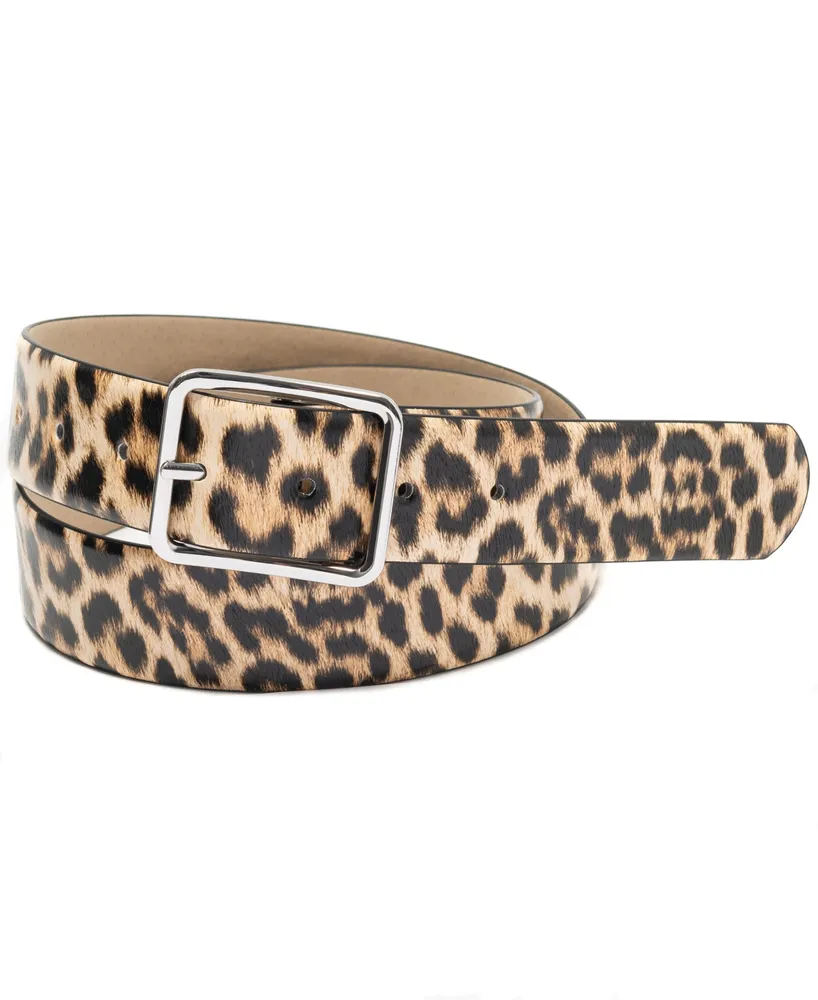 I.n.c. International Concepts Animal Print Panel Belt, Created for Macy's