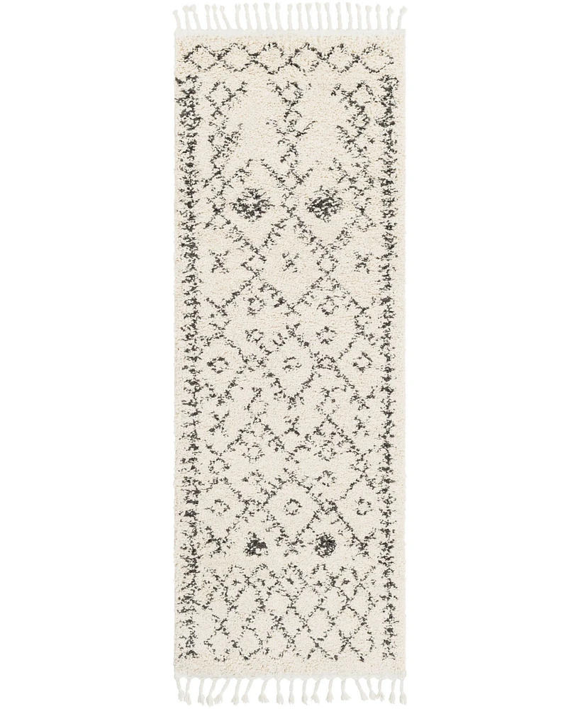 Livabliss Berber Shag Bbe-2302 Charcoal 2'7" x 7'3" Runner Area Rug