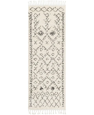 Livabliss Berber Shag Bbe-2302 Charcoal 2'7" x 7'3" Runner Area Rug